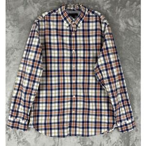 Banana Republic Soft Wash Plaid Button Down Shirt Men's Large